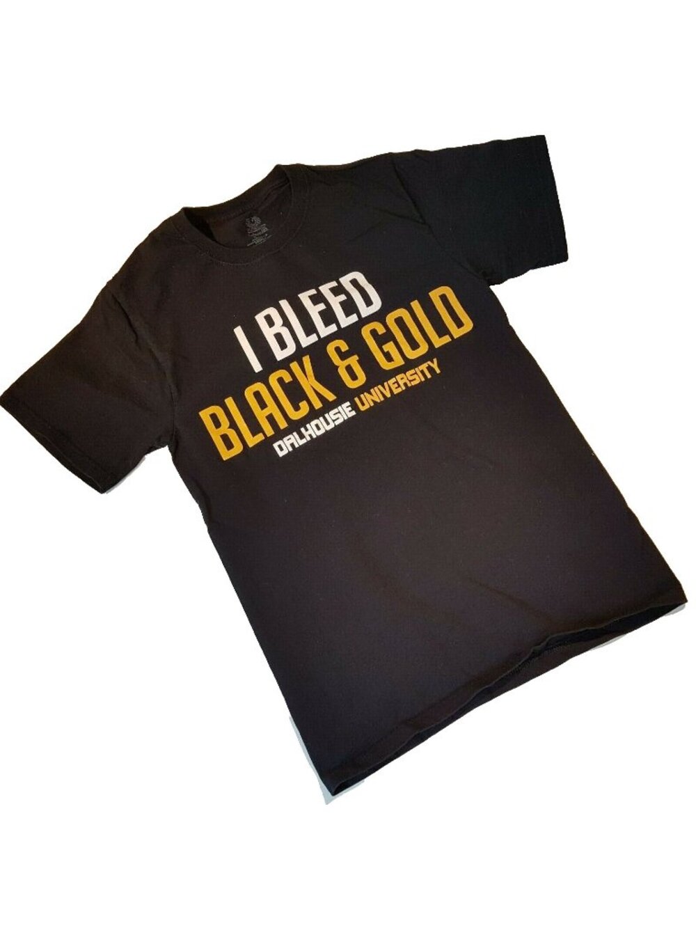Dalhousie University T-Shirt I Bleed Black and Gold Club Size Small Black